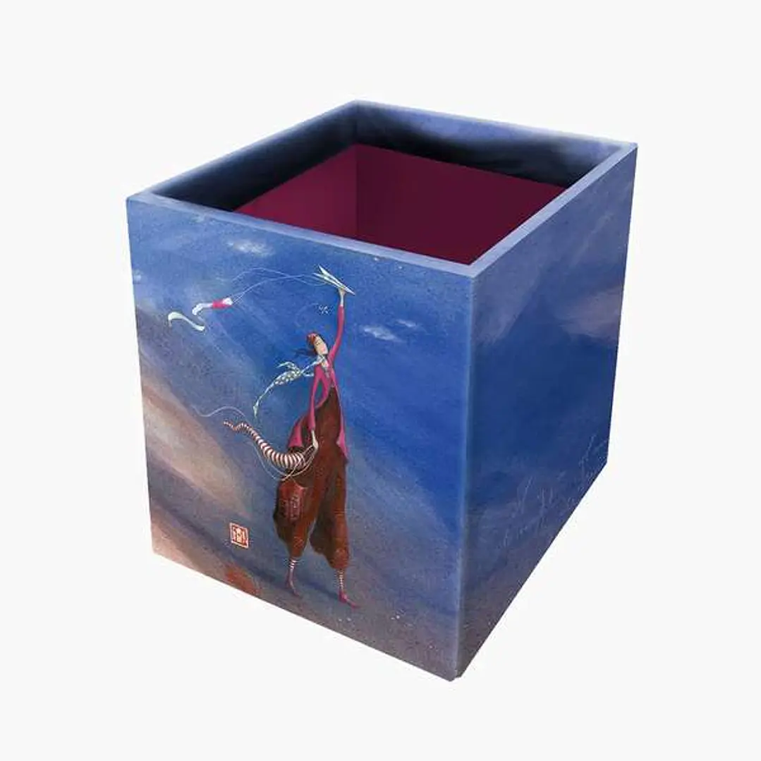 Pictura Gaëlle Boissonnard Caja Portalapices - 8.5x8.5x10.5cm - Diseño Artistico - Ideal para Organizar Material de Escritura - Decorativa 1