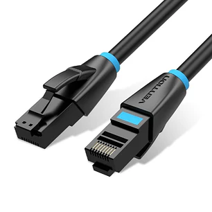 Vention Cable de Red - Cat.6 UTP - Longitud 10m - Velocidad hasta 1Gbps - 26AWG - Cubierta de PVC - Color Negro