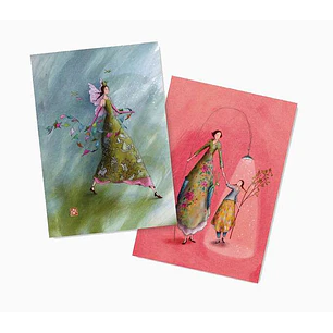 Pictura Aquarupella Gaëlle Boissonnard Pack de 2 Cuadernos A6 48 Paginas - Uno con Cuadricula y el otro Liso - Tamaño 10.5x15cm - Tapa con Acabado en 