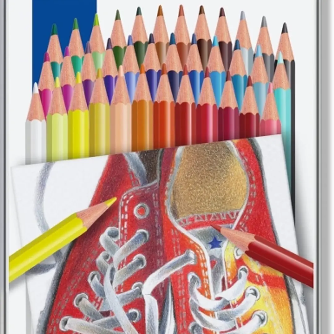 Staedtler 175 Caja Metalica de 36 Lapices Hexagonales de Colores - Colores Surtidos 1