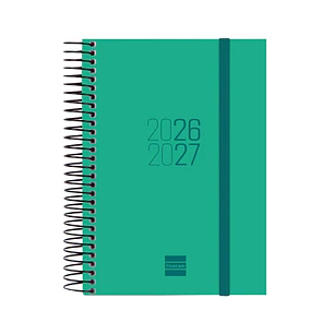Finocam Espir Agenda Escolar 26/27 en Catalan - 1 Dia por Pagina - Formato E8 - 120x171mm - Tapas de Polipropileno - Papel de 70g/m2 - Espiral Metalic