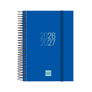 Finocam Espir Agenda Escolar 26/27 en Catalan - 1 Dia por Pagina - Formato E8 - 120x171mm - Tapas de Polipropileno - Papel de 70g/m2 - Espiral Metalic