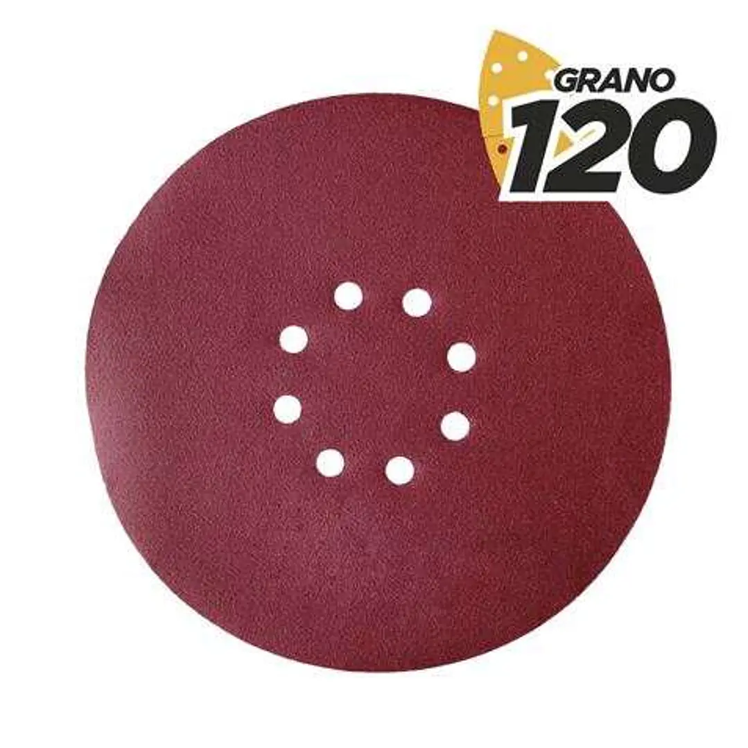 Blim Pack de 5 Lijas con Velcro para Lijadora BL0223 - Grano 120 - Formato Circular 1