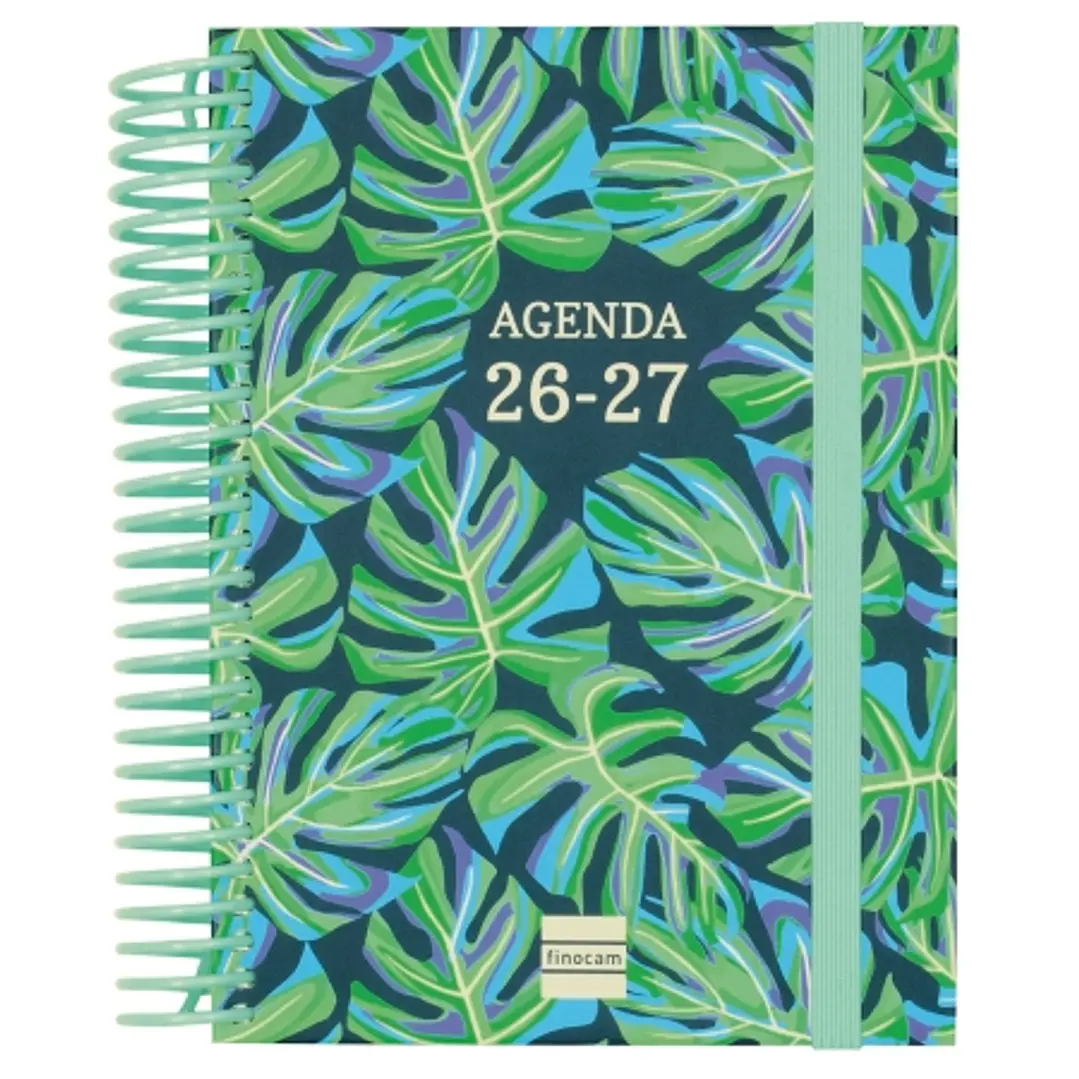Finocam Diva Agenda Escolar 26/27 en Catalan - 1 Dia por Pagina - Formato 8º - 120x164mm - Tapas de Carton Forrado - Papel de 80g/m2 - Espiral - Esqui 1