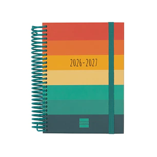 Finocam Diva Agenda Escolar 26/27 en Catalan - 1 Dia por Pagina - Formato 8º - 120x164mm - Tapas de Carton Forrado - Papel de 80g/m2 - Espiral - Esqui