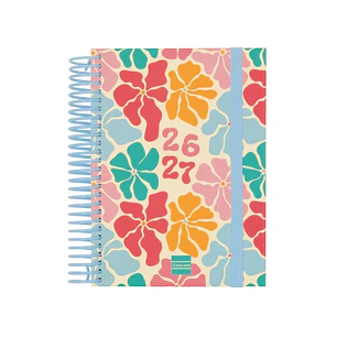 Finocam Diva Agenda Escolar 26/27 en Catalan - 1 Dia por Pagina - Formato 8º - 120x164mm - Tapas de Carton Forrado - Papel de 80g/m2 - Espiral - Esqui