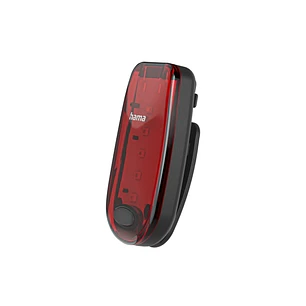 Hama Sl-C Luz LED Intermitente - Cable 26cm - Recargable - Autonomia hasta 7h - Color Negro y Rojo