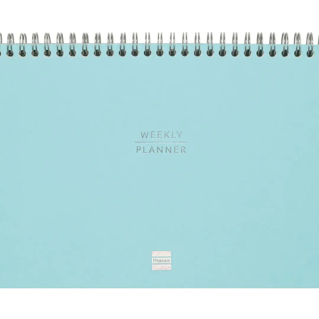 Finocam Haiku Planificador sin Fechar - Internacional - Semana Vista Vertical - 240x165mm - Tapa Dura - Papel de 95g/m2 - 57 Semanas - Espiral Metalic 1