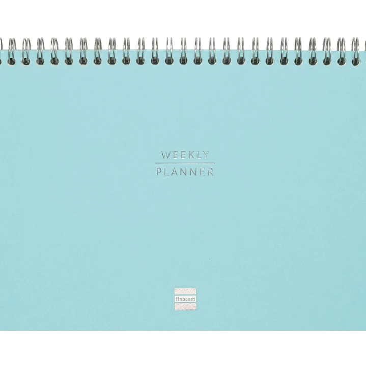 Finocam Haiku Planificador sin Fechar - Internacional - Semana Vista Vertical - 240x165mm - Tapa Dura - Papel de 95g/m2 - 57 Semanas - Espiral Metalic 1