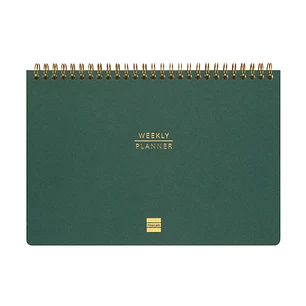 Finocam Haiku Planificador sin Fechar - Internacional - Semana Vista Vertical - 240x165mm - Tapa Dura - Papel de 95g/m2 - 57 Semanas - Espiral Metalic