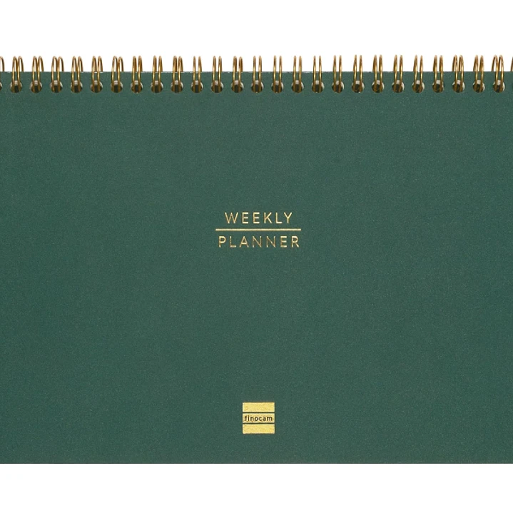 Finocam Haiku Planificador sin Fechar - Internacional - Semana Vista Vertical - 240x165mm - Tapa Dura - Papel de 95g/m2 - 57 Semanas - Espiral Metalic 1