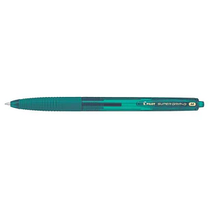Pilot Boligrafo de Bola Retractil SuperGrip G - Punta Redonda 1.0mm - Trazo 0.4mm - Tinta de Aceite - Grip Ergonomico - Color Verde Bosque