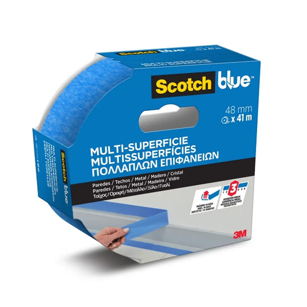 Scotchblue Cinta de Enmascarar - 48mm x 41m - 100% PEFC - Multisuperficie - Color Azul 1