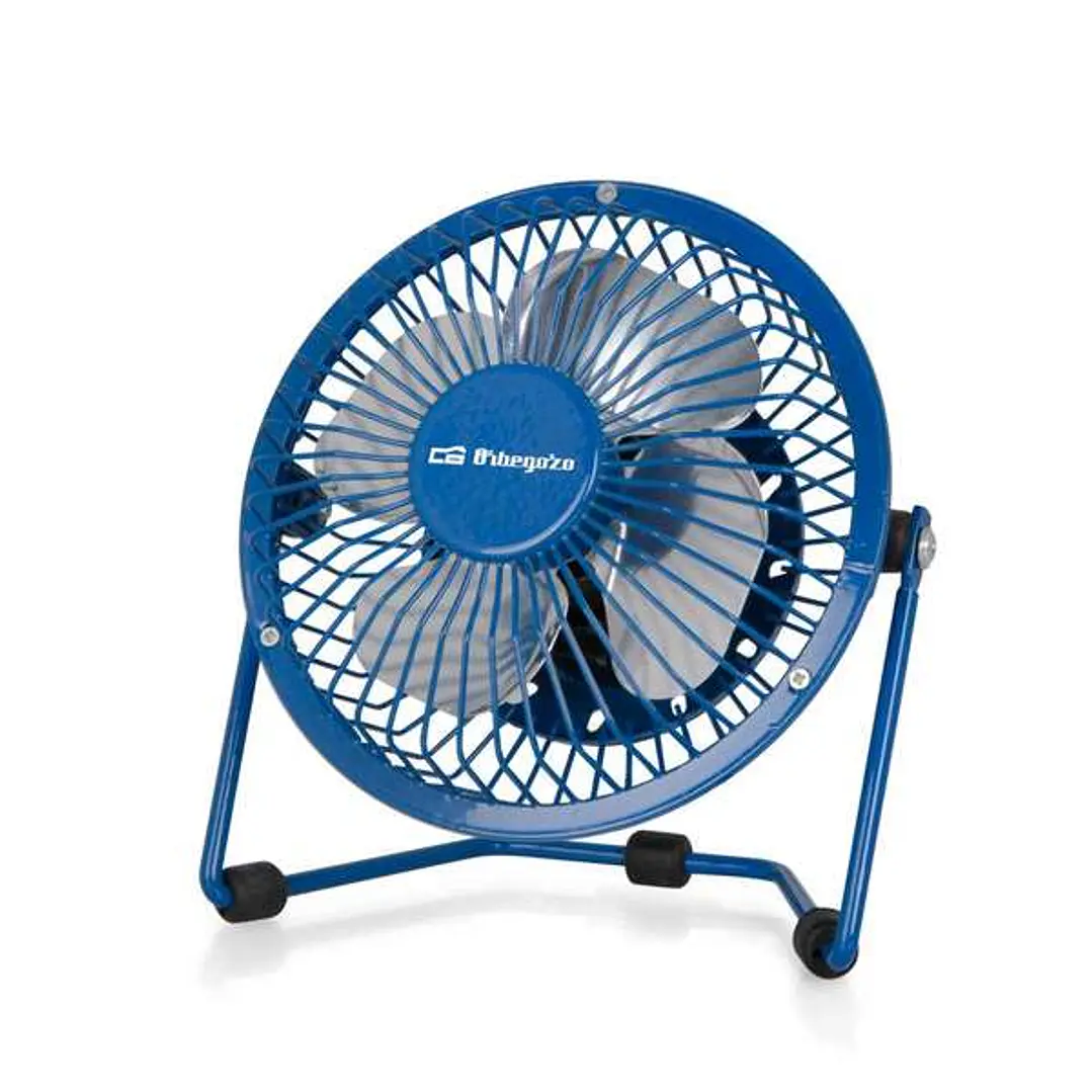 Orbegozo PW 1026 Mini Ventilador de Sobremesa - Potente y Silencioso - Conexion USB 2 en 1 - Aspas Metalicas de 10cm 1