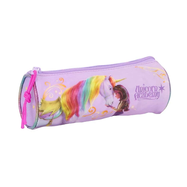 Safta Unicorn Academy Portatodo - Tirador Facil de Abrir - 1L - 200x70x70mm - Color Rosa 1