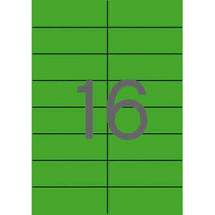 Apli Etiquetas Verdes Permanentes 105.0 x 37.0mm 20 Hojas