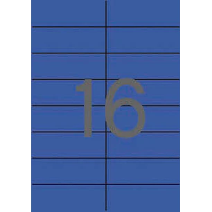 Apli Etiquetas Azules Permanentes 105.0 x 37.0mm 20 Hojas