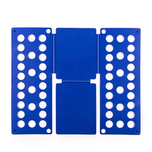 Innovagoods Doblador de Ropa - Plegable - Polipropileno - Adaptado a Ropa Infantil - Universal - 40x16x1cm - Color Azul