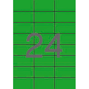 Apli Etiquetas Verdes Permanentes 70.0 x 37.0mm 20 Hojas