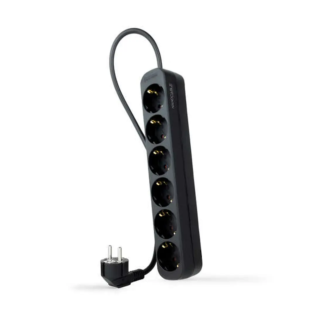 Nanocable Regleta 6 Tomas - 1.4m - Color Negro 1