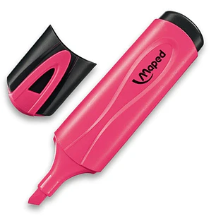 Maped Peps Classic Marcador Fluorescente - Punta Biselada - Trazo de 1 a 5mm - Ideal para Subrayar y Resaltar - Color Rosa