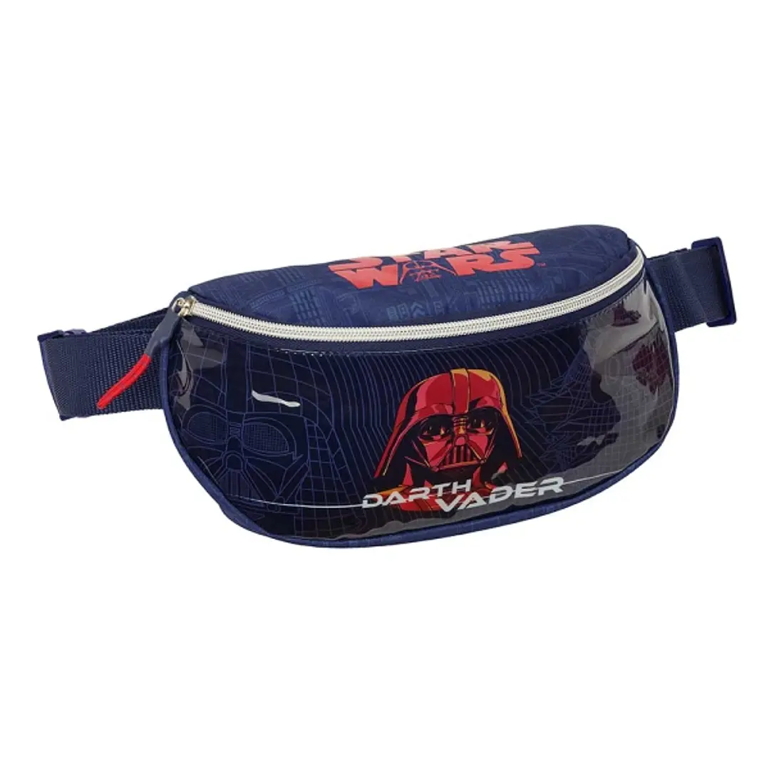 Safta Star Wars Bolsa de Cintura - Cremallera - Cintas Ajustables - Cierre de PVC - 23x14x9cm - Color Azul Marino 1