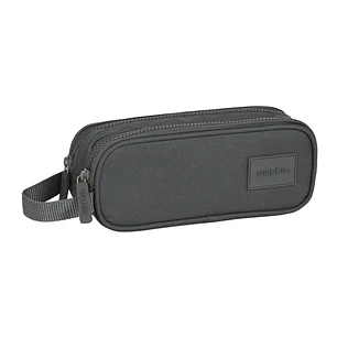 Safta Basic Portatodo - 2 Compartimentos con Cremalleras - 1L - Asa Lateral - 210x60x80mm - Color Gris