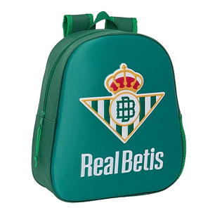 Safta Real Betis Mochila 3D de 8.64L - Portabotellas - Tarjeta de Identificacion Personal - Hombreras Acolchadas - 27x33x10cm - Color Verde