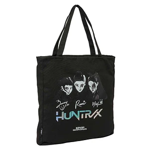 Safta K-Pop Demon Hunters Soul Tote Bag Bolsa de Tela - Cremallera - Bolsillo Interior - Asas de Mano - 36x38x6.5cm - Color Negro