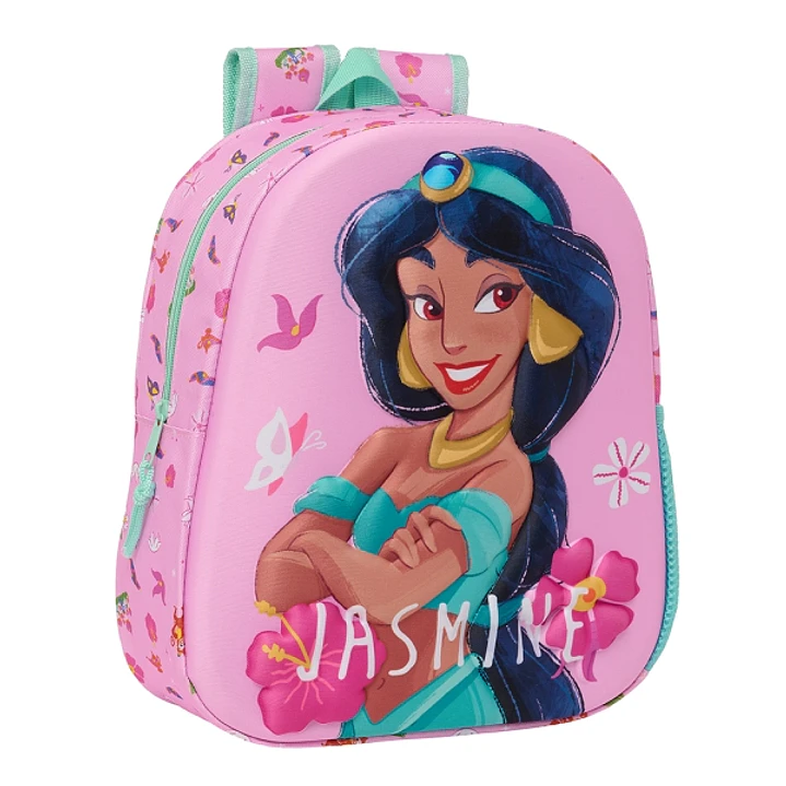 Safta Jasmine Mochila 3D - Asa de Mano - Portabotellas Lateral - 27x33x10cm - Color Rosa 1