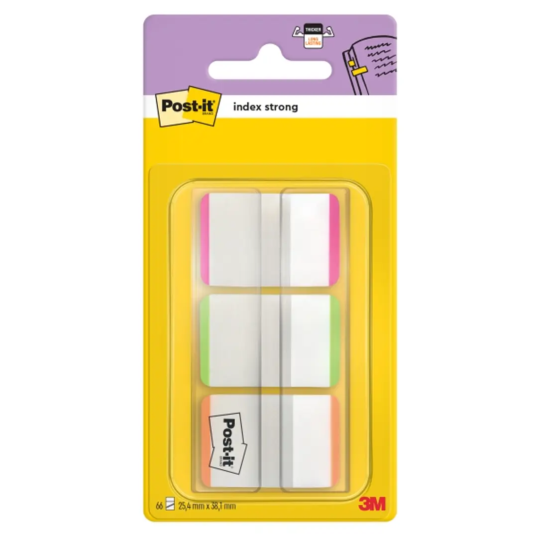 Post-It Index Dispensador con 66 Marcadores Reposicionables - Forma Rectangular - Colores Surtidos 1
