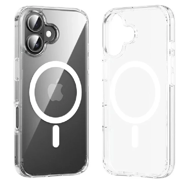 Vention Funda Rigida para Iphone 16 Pro - Anillo Magnetico MagSafe - Compatible con Carga Inalambrica - Resistente al Amarilleo - Color Transparente 1