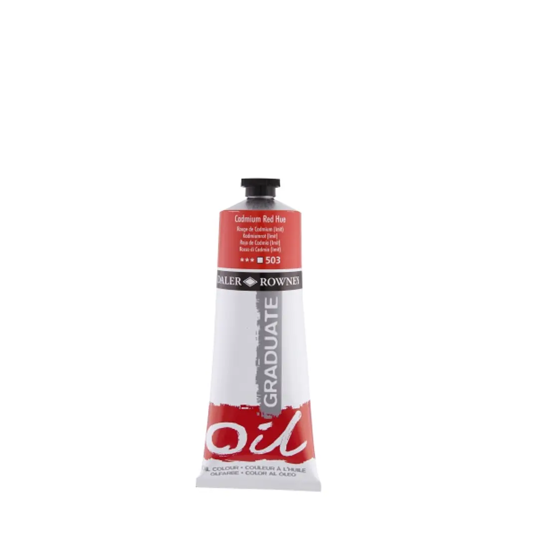 Daler Rowney Graduate Pintura al Oleo - Tubo de Aluminio - 220ml - Color Rojo de Cadmio 1