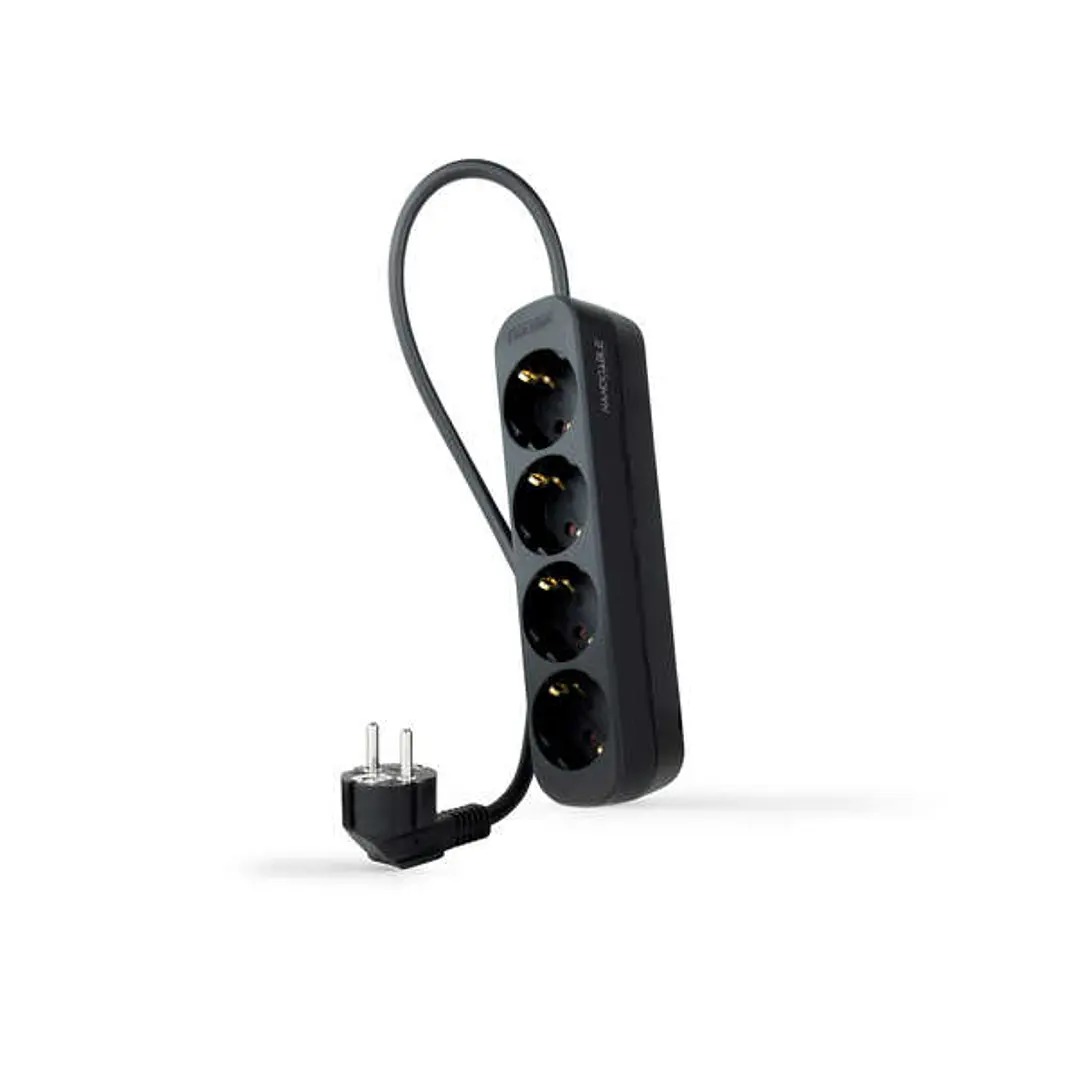 Nanocable Regleta 4 Tomas - 1.4m - Color Negro 1