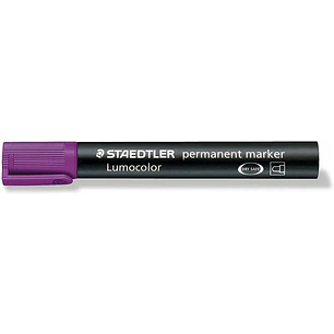 Staedtler Lumocolor 352 Rotulador Permanente - Punta Redonda - Trazo 2mm Aprox - Capuchon con Clip - Secado Rapido - Color Violeta