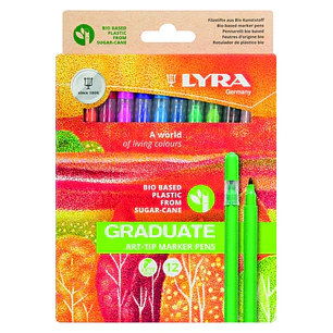 Lyra Graduate Art Tip Pack de 12 Rotuladores - Colores Surtidos