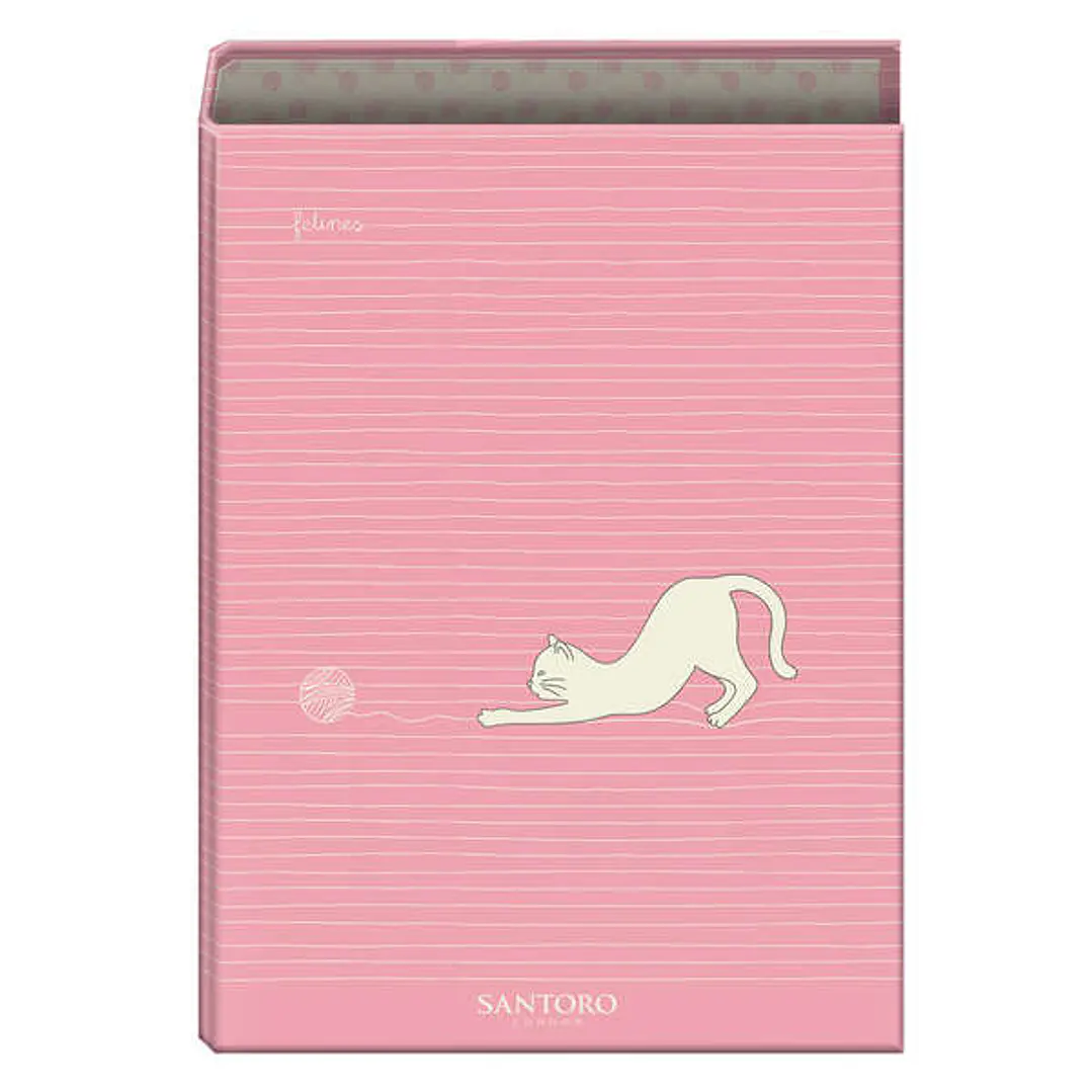 Dohe Santoro Felines Carpeta de 4 Anillas Formato Folio - Cubierta de Carton Forrado - Anillas Niqueladas de 40mm 1