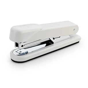 Novus Stabil Grapadora de Sobremesa - Capacidad de grapado 30 Hojas - Grapas 24/6, 26/6 - Grapado Abierto, Cerrado y Clavado - Color Blanco
