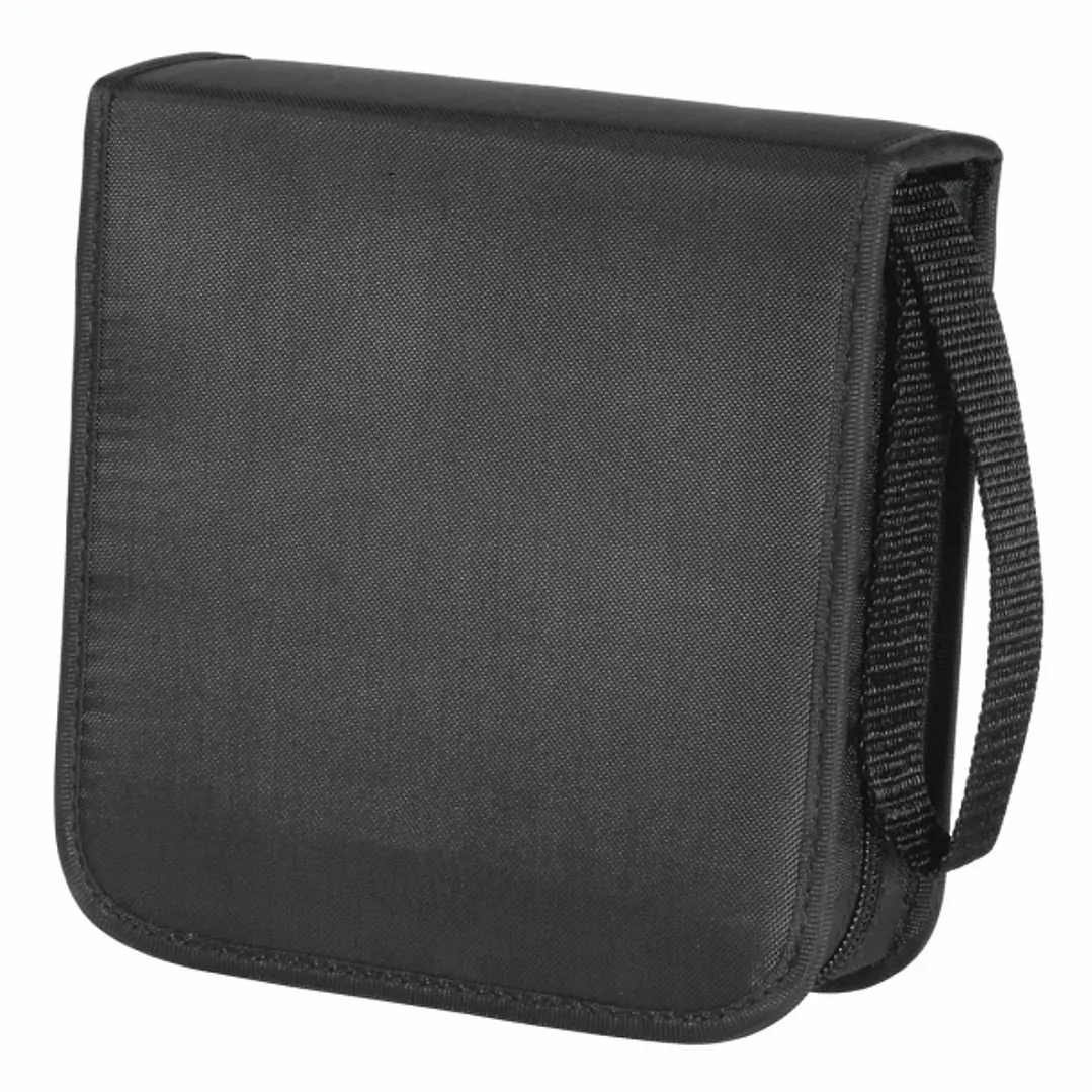 Hama Antistatic Archivador de Nylon para 40 CDs/DVDs - Fundas de Poliester - Proteccion contra Cargas Electrostaticas - 16.4x17x6.1cm - Color Negro 1