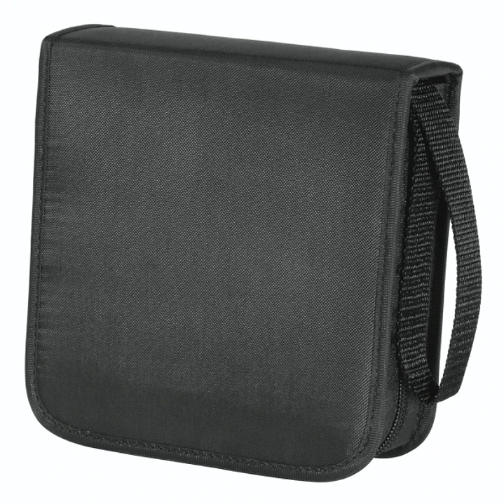 Hama Antistatic Archivador de Nylon para 40 CDs/DVDs - Fundas de Poliester - Proteccion contra Cargas Electrostaticas - 16.4x17x6.1cm - Color Negro 1