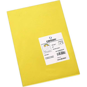 Canson Guarro Pack de 50 Cartulinas Iris A4 de 185g - 21x29.7cm - Color Amarillo Canario