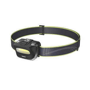 Hama Hl110 Linterna Frontal LED - Cinta para la Cabeza - 110 Lumenes - Funciona con 3 Pilas AAA - Autonomia hasta 19h - Color Negro