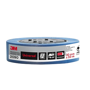 3M Cinta de Enmascarar Profesional - 30mm x 50m - 100% PEFC - Multisuperficie - Color Azul