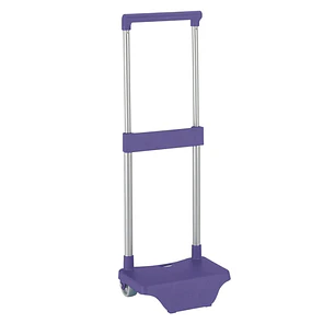 Safta Carro Portamochilas - Sujecion Universal - Material Resistente - Ruedas de PVC - Modelo Patentado - 26x10x34cm - Color Violeta