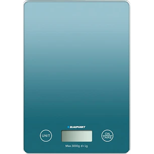 Blaupunkt Bascula de Cocina Digital 5kg con Plataforma de Cristal - Pantalla LCD - Funcion Tara - Alta Precision 1g - Autoapagado y Indicadores de Sob
