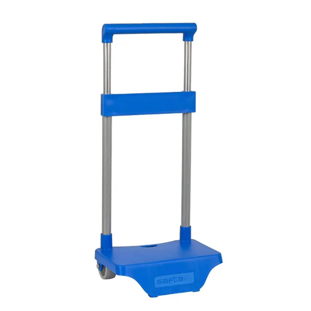 Safta Carro Portamochilas - Sujecion Universal - Material Resistente - Ruedas de PVC - Modelo Patentado - 26x10x34cm - Color Azul 1