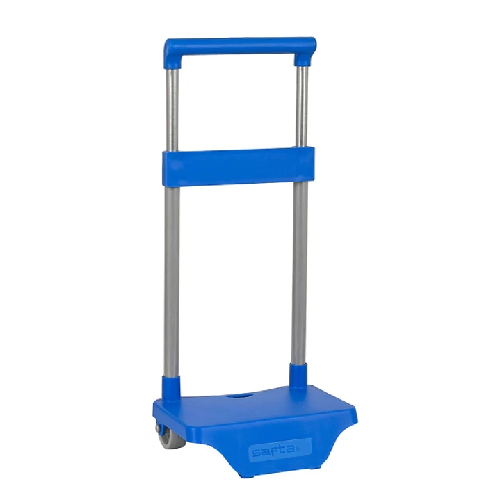 Safta Carro Portamochilas - Sujecion Universal - Material Resistente - Ruedas de PVC - Modelo Patentado - 26x10x34cm - Color Azul 1
