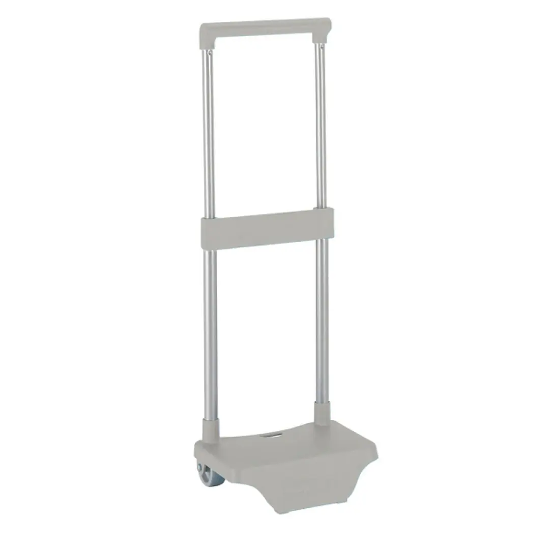 Safta Carro Portamochilas - Sujecion Universal - Material Resistente (Polipropileno) - Estructura de Acero Pintado - Ruedas de PVC Duraderas - 26x10x3 1
