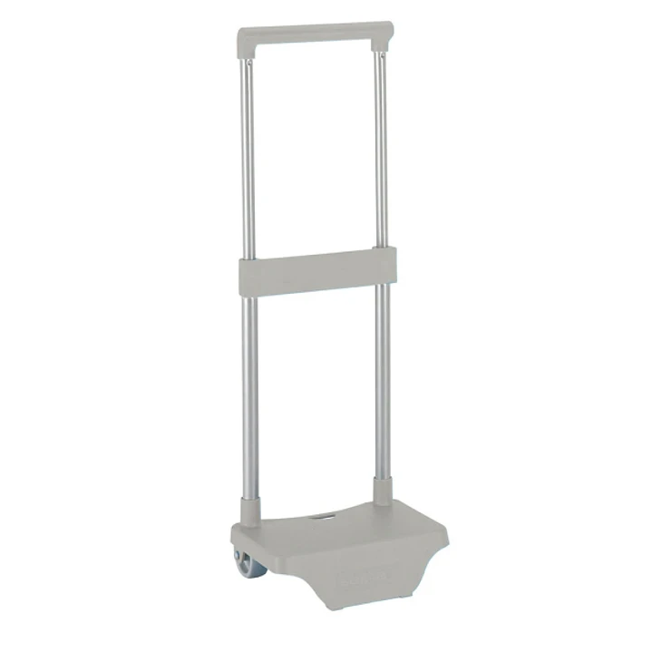 Safta Carro Portamochilas - Sujecion Universal - Material Resistente (Polipropileno) - Estructura de Acero Pintado - Ruedas de PVC Duraderas - 26x10x3 1