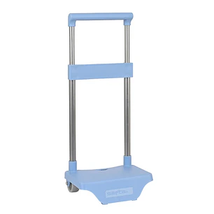 Safta Carro Portamochilas - Sujecion Universal - Asa Superior - Estructura en Acero Pintado - Ruedas de PVC Suaves - Medidas Plegado y Abierto - 26x10